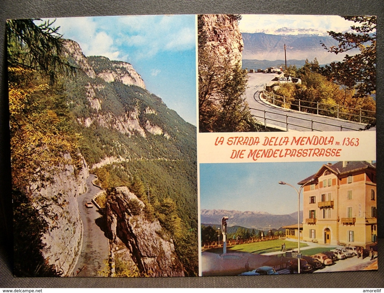 (FG.O24) STRADA DELLA MENDOLA - VEDUTE VEDUTINE (DIE MENDELPASSTRASSE) Timbro Passo Mendola - Viaggiata 1969 - Trento