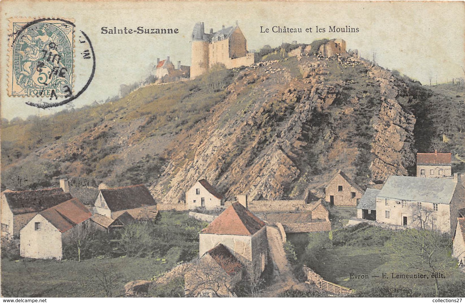 53-SAINTE-SUZANNE- LE CHATEAU ET LES MOULINS - Sainte Suzanne