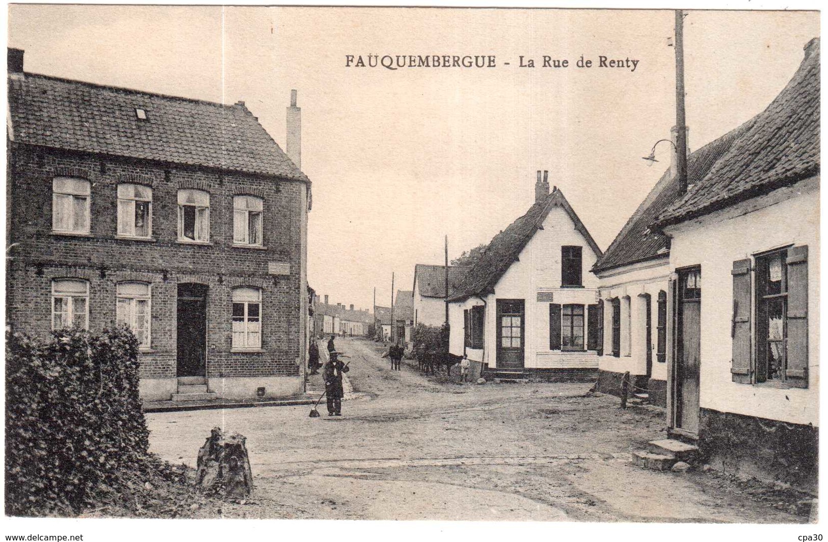 CPA PAS-de-CALAIS.FAUQUEMBERGUE.LA RUE DE RENTY - Fauquembergues