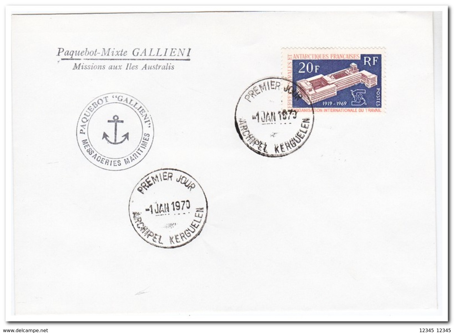 Frans Antarctica 1970, FDC, 50 Years IAO - FDC