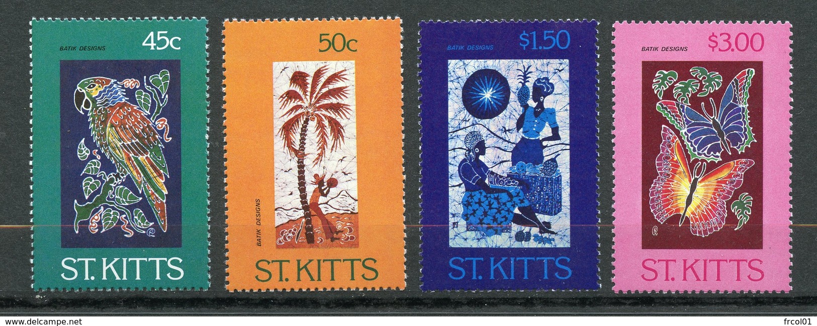 Saint-Christophe, Yvert 554/557, Scott 133,134,136,137, MNH - St.Kitts-et-Nevis ( 1983-...)