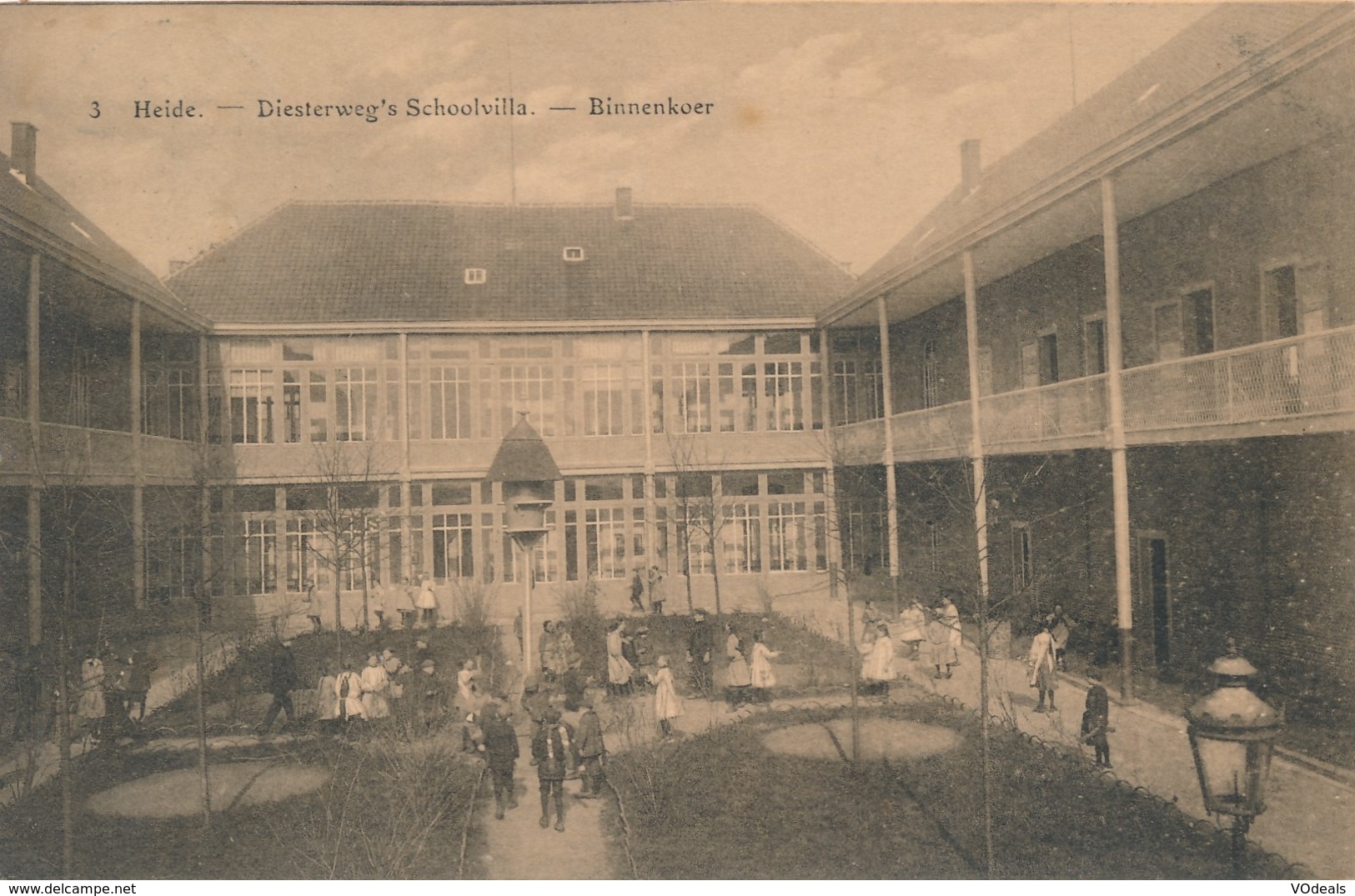 CPA - Belgique - Heide - Diesterweg's Schoolvilla - Binnenkoer - Kalmthout