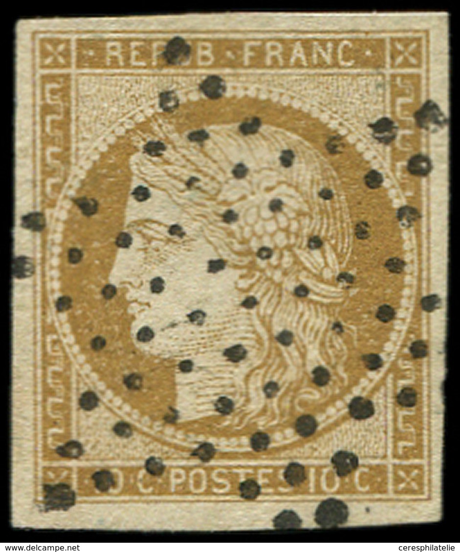 EMISSION DE 1849 - 1    10c. Bistre-jaune, Obl. ETOILE, Superbe. S - 1849-1850 Cérès