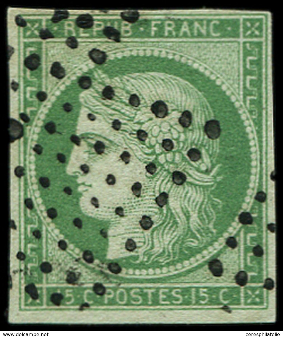 EMISSION DE 1849 - 2    15c. Vert, Oblitéré Losange De 81 Pts, TB - 1849-1850 Ceres