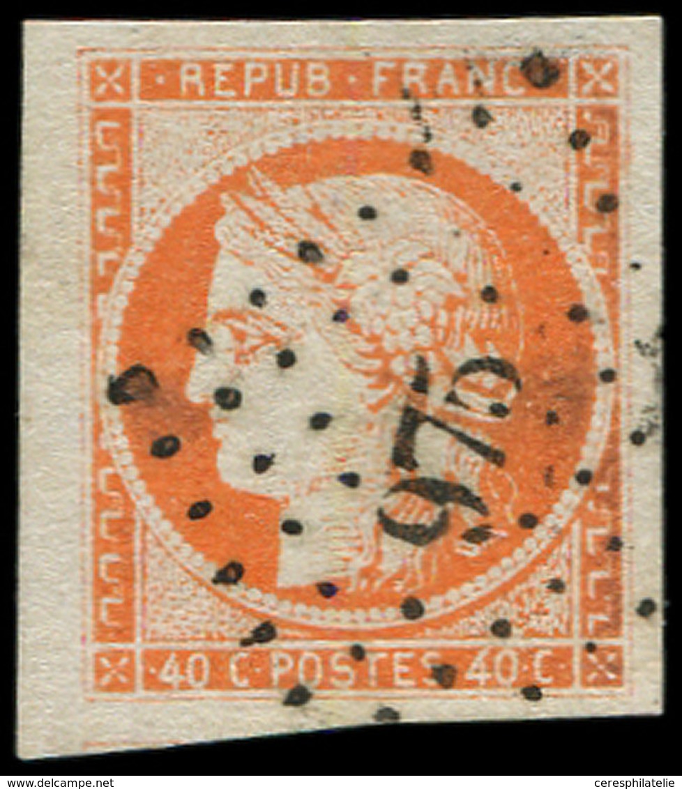 EMISSION DE 1849 - 5    40c. Orange, Très Grandes Marges, Obl. PC 975 De COUCY Le CHATEAU, Superbe - 1849-1850 Cérès