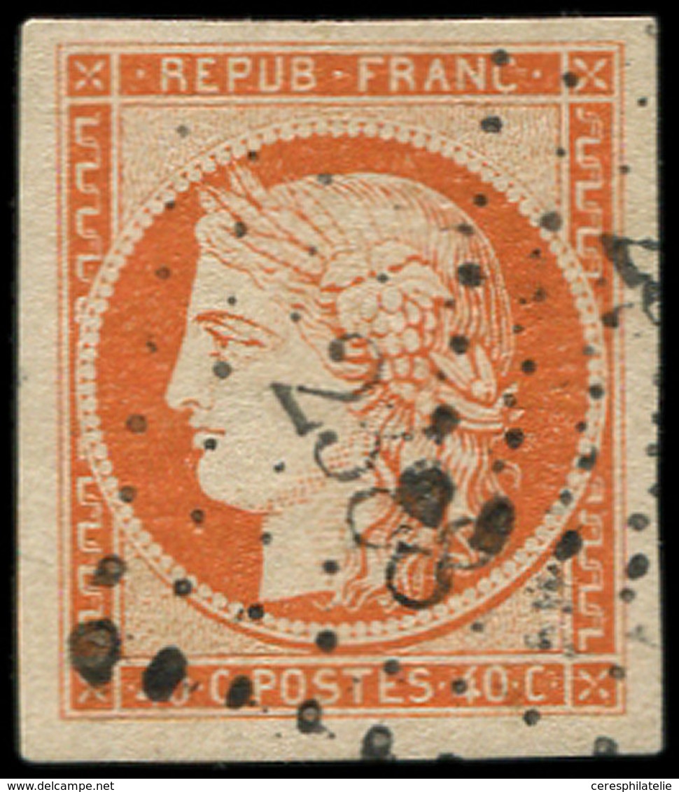 EMISSION DE 1849 - 5    40c. Orange, Grandes Marges, Obl. PC 2388, TTB. S - 1849-1850 Cérès