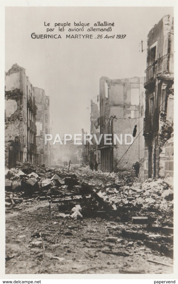 Spain  Vizcaya GUERNICA Air Raid Damage 1937 Civil War 6pcs RP Sp337 - Vizcaya (Bilbao)