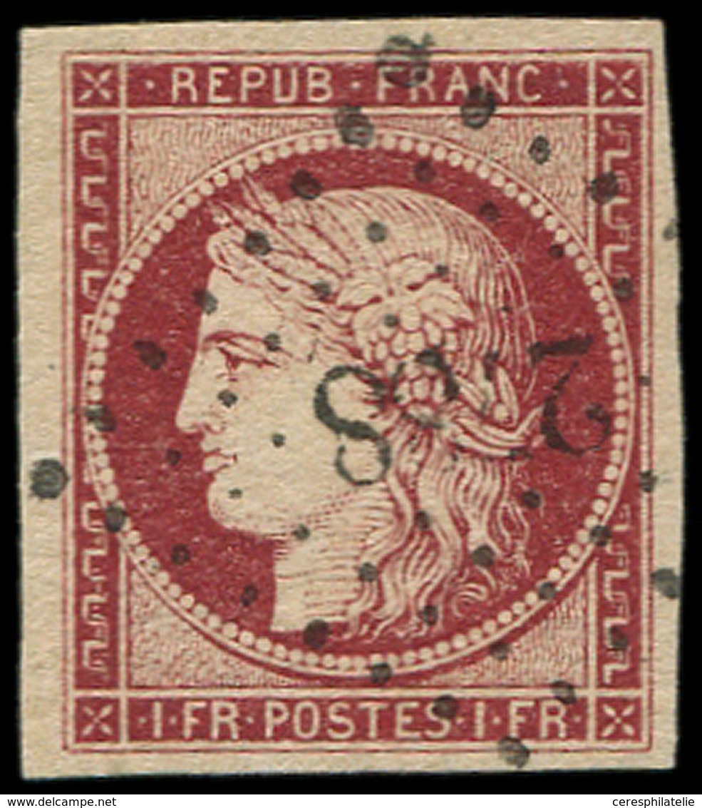 EMISSION DE 1849 - 6     1f. Carmin, Oblitéré PC 2788, Très Frais Et TTB - 1849-1850 Ceres