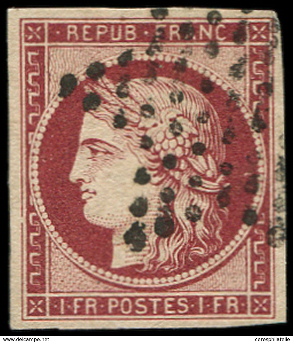 EMISSION DE 1849 - 6     1f. Carmin, Obl. ETOILE, TTB - 1849-1850 Cérès