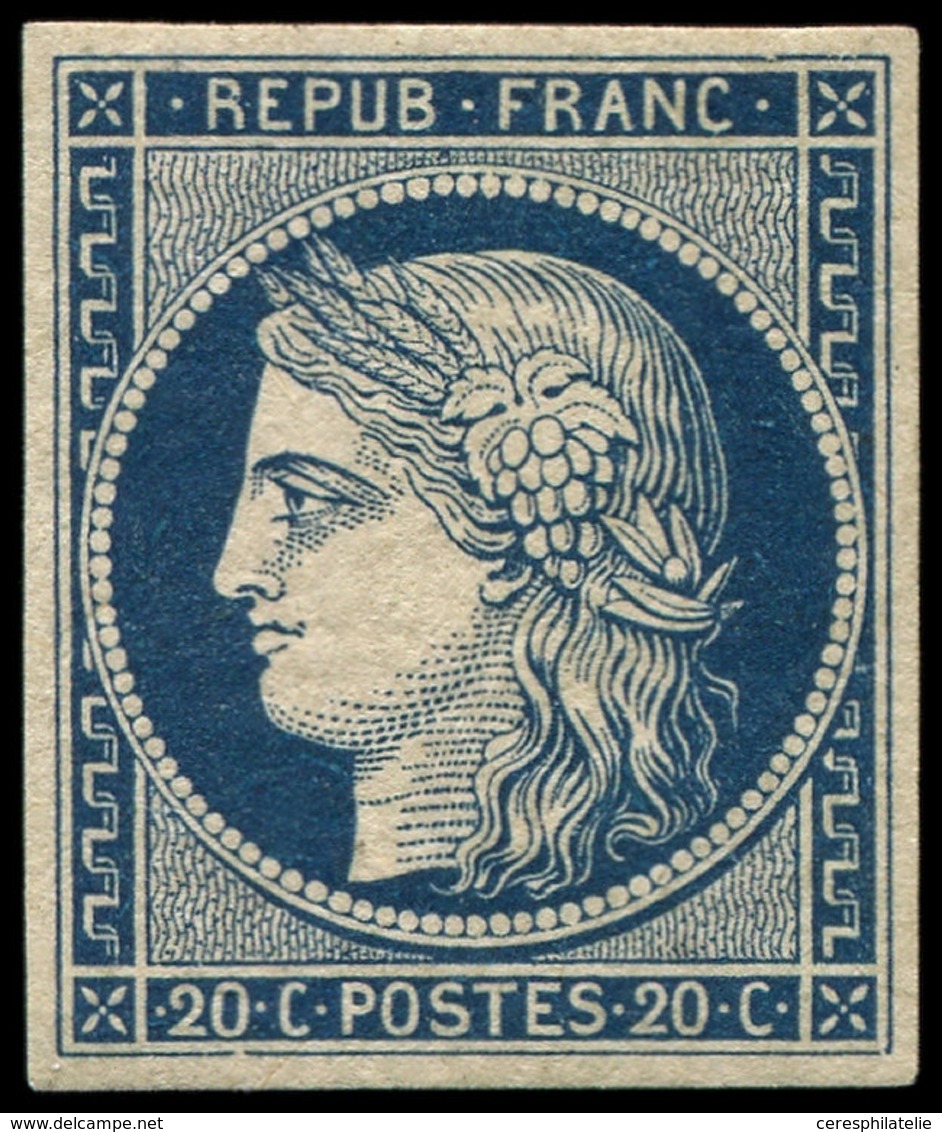 * EMISSION DE 1849 - 8a   20c. Bleu Foncé Dit "Marquelet", Très Frais Et TTB. C - 1849-1850 Ceres