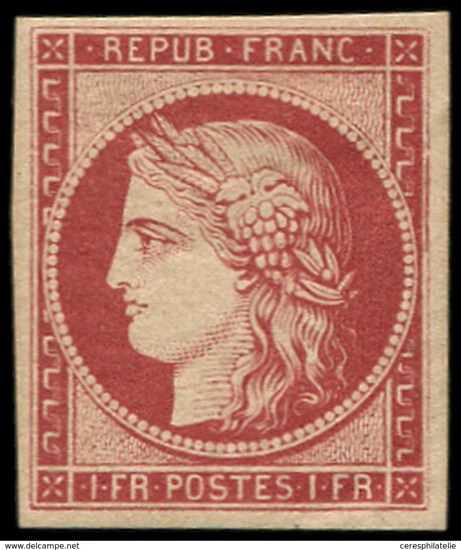 * EMISSION DE 1849 - R6f   1f. Carmin, REIMPRESSION, Frais Et TB - 1849-1850 Ceres