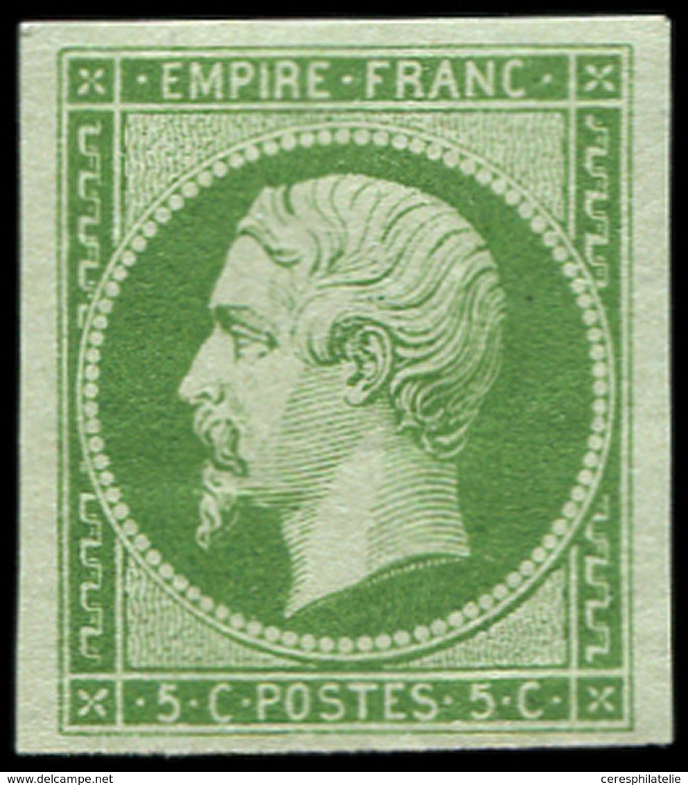 * EMPIRE NON DENTELE - 12    5c. Vert Très Jolie Nuance Intense, Grandes Marges, TTB - 1853-1860 Napoleon III