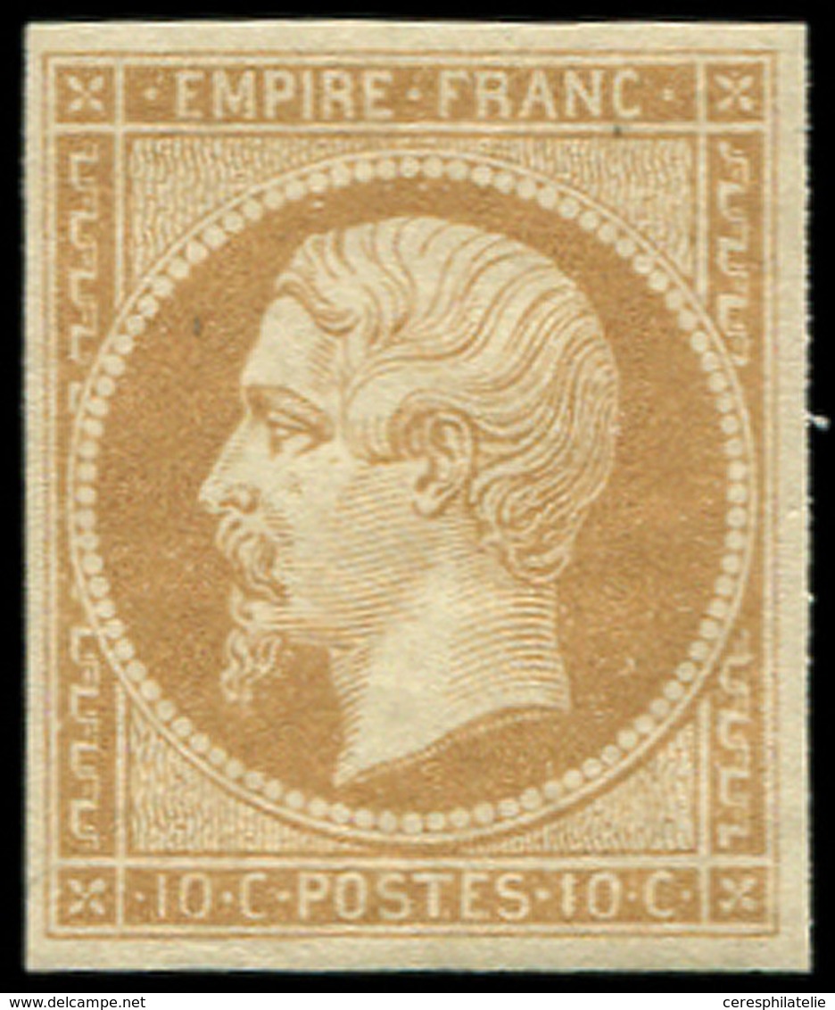 * EMPIRE NON DENTELE - 13Ba 10c. Bistre-brun, T II, Frais Et TB - 1853-1860 Napoléon III