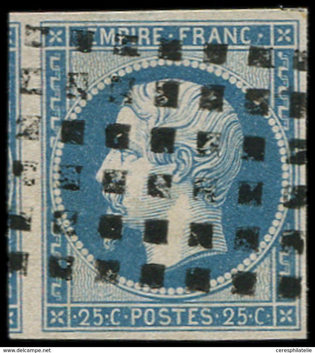 EMPIRE NON DENTELE - 15   25c. Bleu, Oblitéré GROS POINTS, TB - 1853-1860 Napoleon III