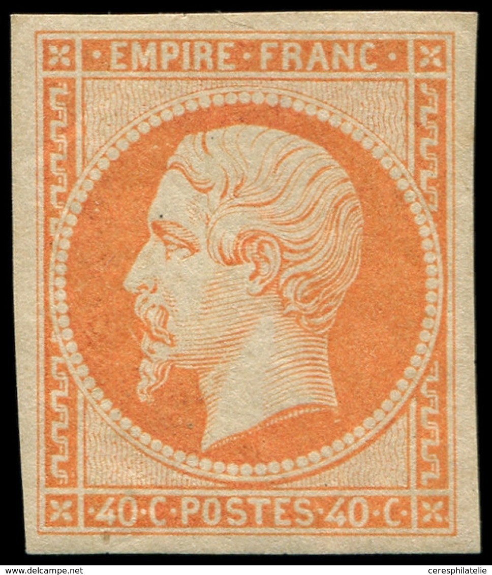 * EMPIRE NON DENTELE - 16   40c. Orange, Frais Et TB. Br - 1853-1860 Napoléon III.