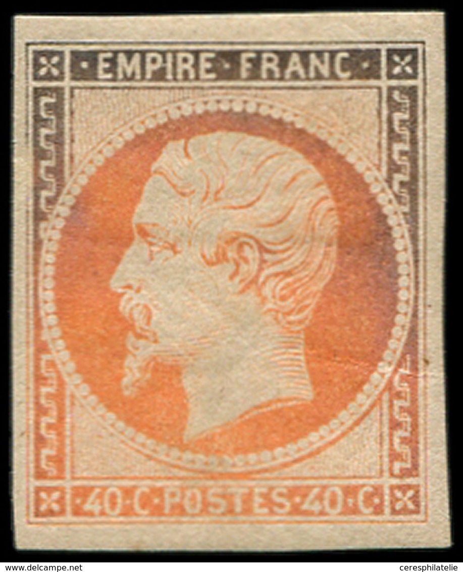 * EMPIRE NON DENTELE - 16   40c. Orange, Couleur Oxydée Dans La Partie Supérieure, Sinon TB. M - 1853-1860 Napoléon III
