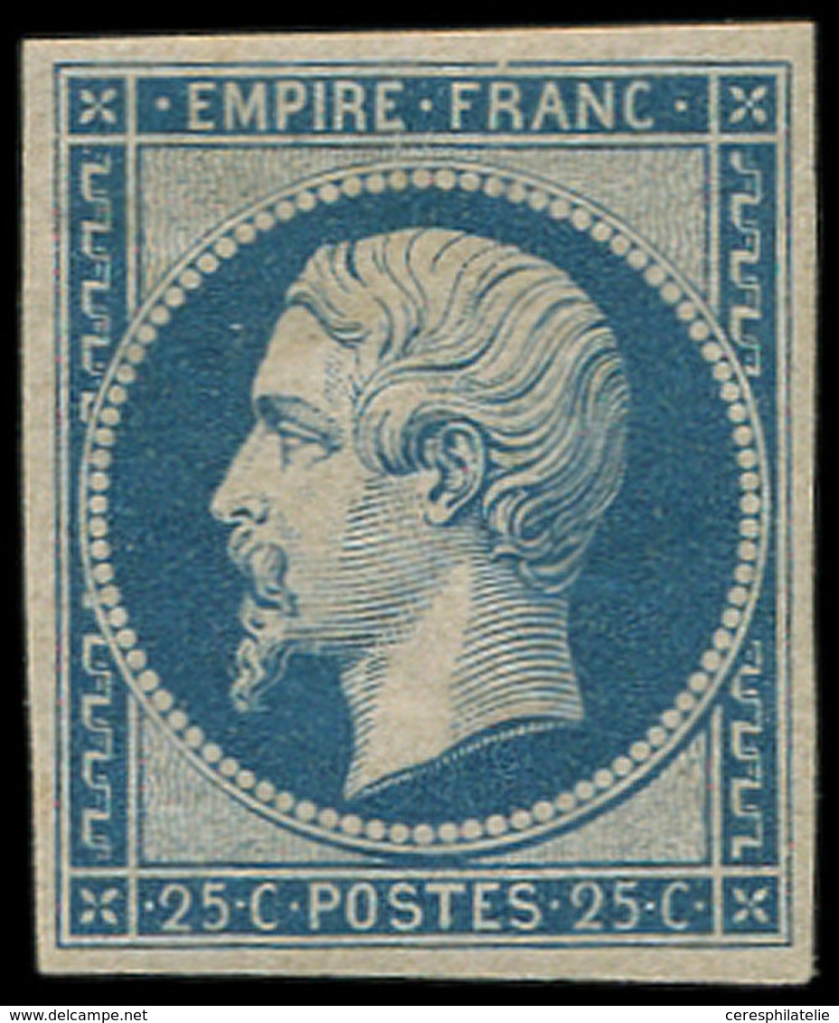 * EMPIRE NON DENTELE - R15c 25c. Bleu, REIMPRESSION, TB - 1853-1860 Napoleone III