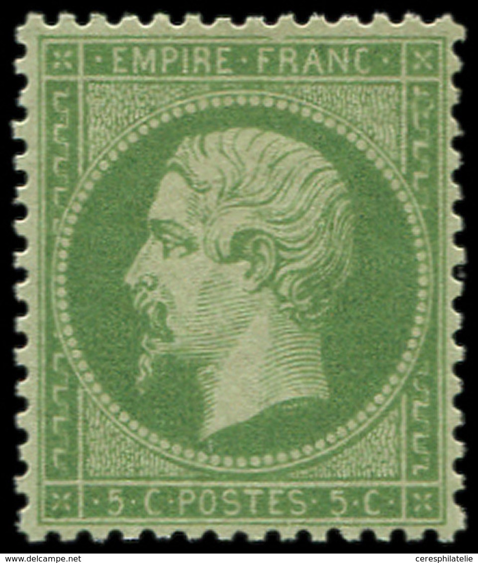 ** EMPIRE DENTELE - 20    5c. Vert, Très Bon Centrage, TTB - 1862 Napoléon III.