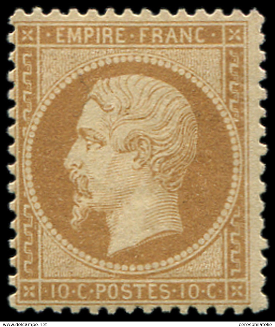 * EMPIRE DENTELE - 21   10c. Bistre, Bon Centrage Pour Ce Timbre, TB. C - 1862 Napoléon III.