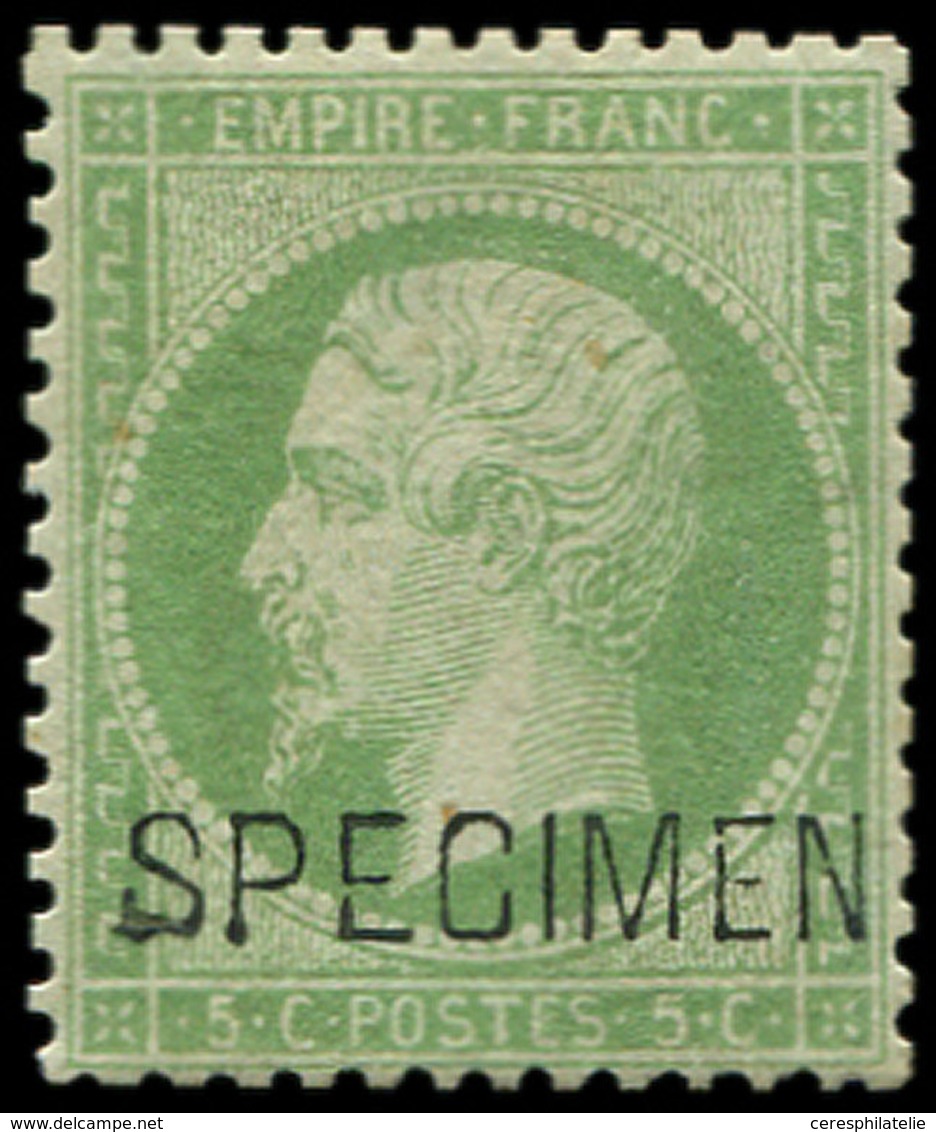 ** EMPIRE DENTELE - S20f  5c. Vert, Surchargé SPECIMEN, Bon Centrage, TTB. Br - 1862 Napoléon III