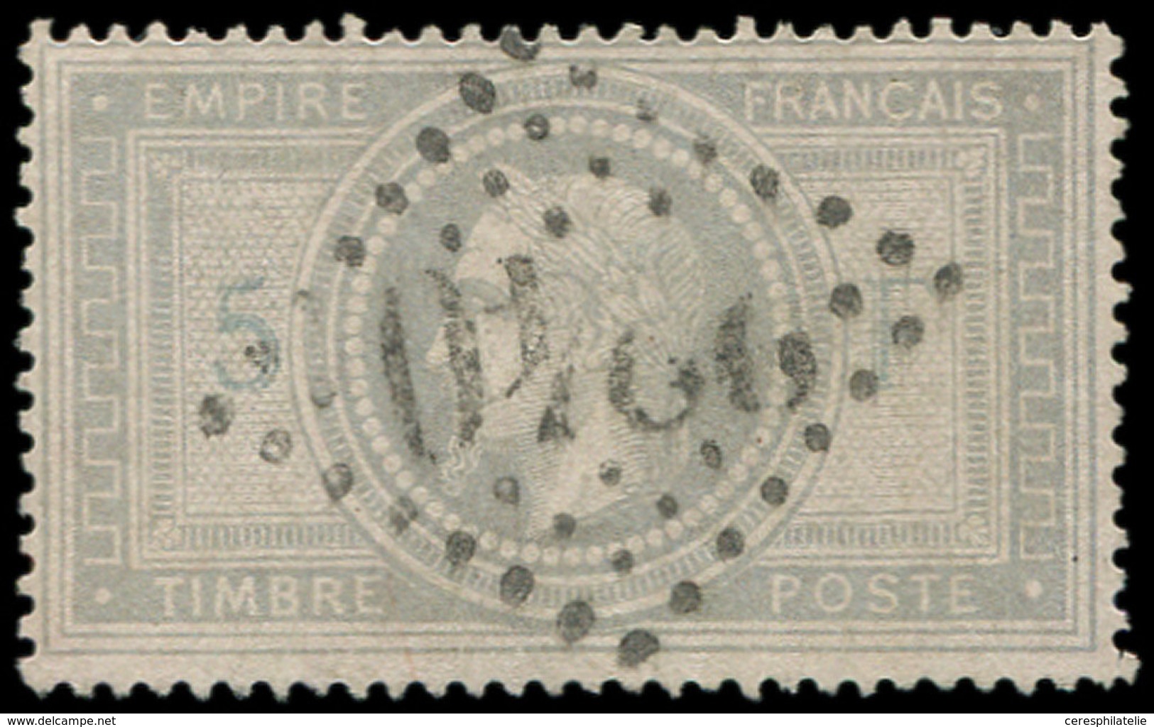 EMPIRE LAURE - 33    5f. Violet-gris, Oblitéré GC 2240, TTB. J - 1863-1870 Napoléon III Lauré