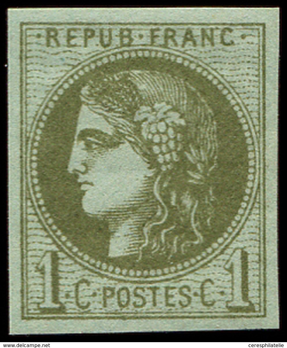 ** EMISSION DE BORDEAUX - 39C   1c. Olive, R III, Frais Et TTB - 1870 Emissione Di Bordeaux