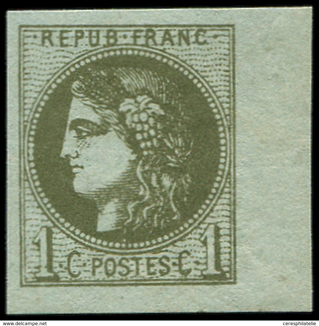 * EMISSION DE BORDEAUX - 39A   1c. Olive, R I, Petit Cdf, Superbe, J - 1870 Emissione Di Bordeaux