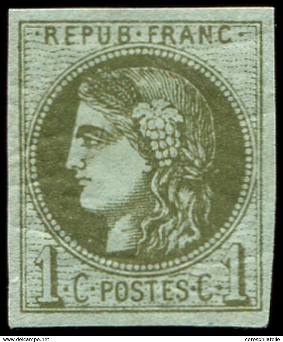 * EMISSION DE BORDEAUX - 39B   1c. Olive, R II, TB - 1870 Ausgabe Bordeaux