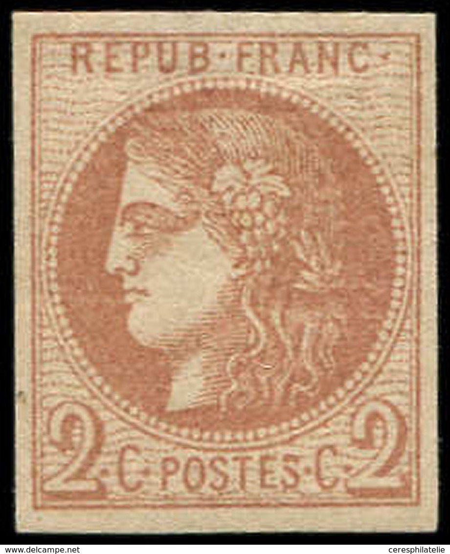 * EMISSION DE BORDEAUX - 40B   2c. Brun-rouge, R II, TB. J - 1870 Emission De Bordeaux