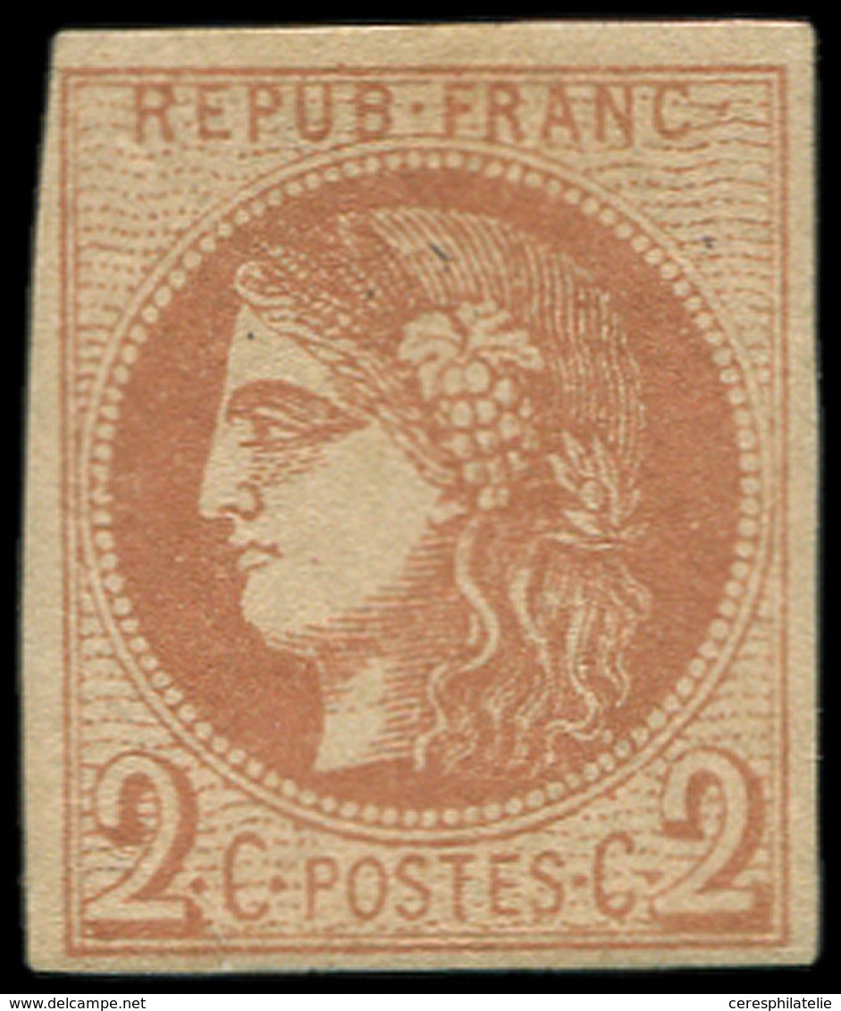 * EMISSION DE BORDEAUX - 40B   2c. Brun-rouge, R II, TB. Br - 1870 Emissione Di Bordeaux