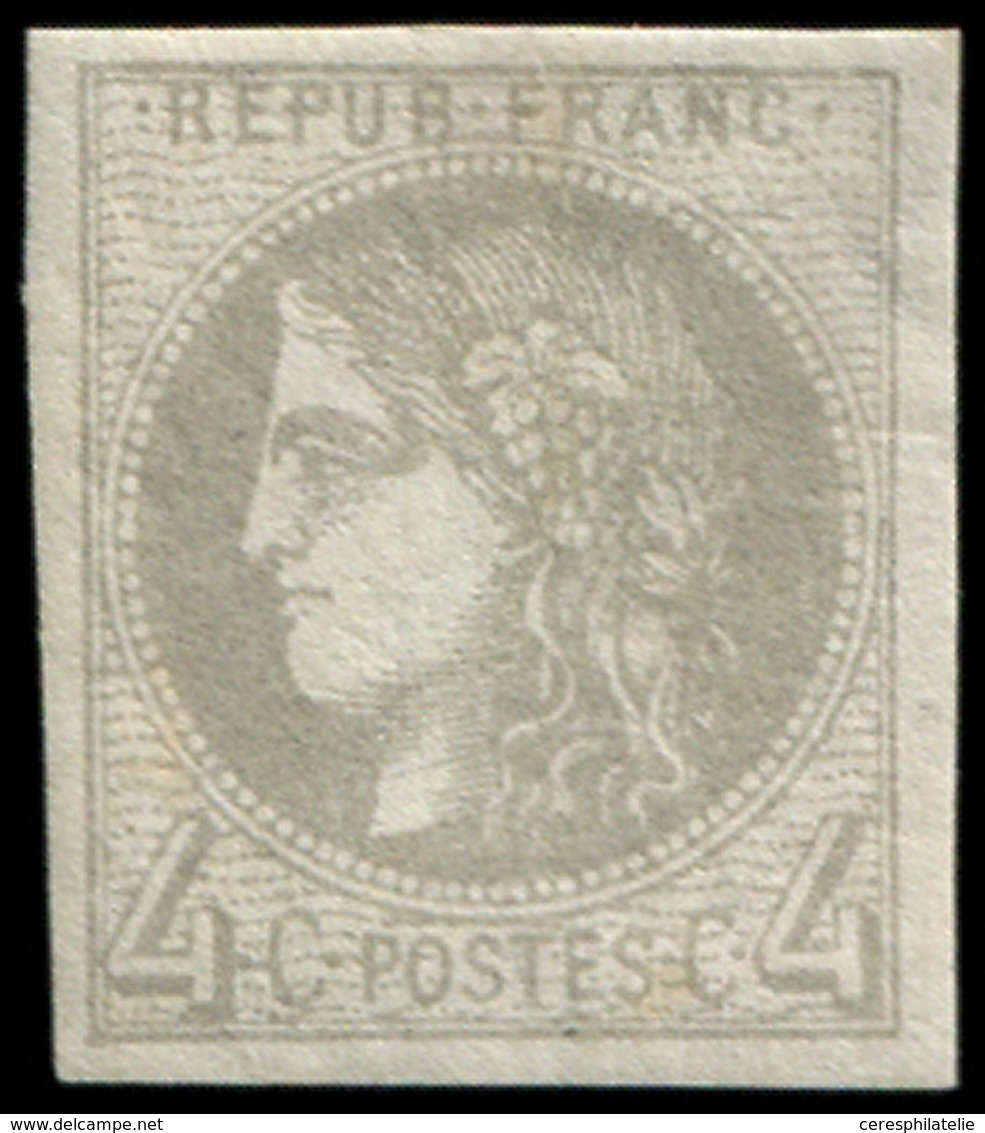 * EMISSION DE BORDEAUX - 41B   4c. Gris, R II, TTB - 1870 Emissione Di Bordeaux