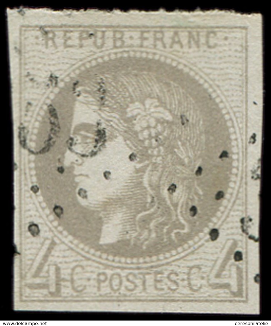 EMISSION DE BORDEAUX - 41B   4c. Gris, R II, Oblitéré GC, TB - 1870 Emissione Di Bordeaux