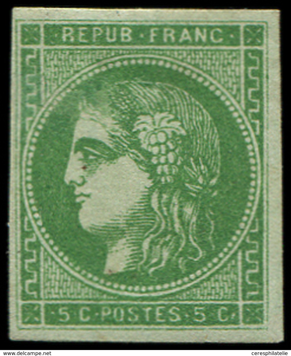 * EMISSION DE BORDEAUX - 42Bj  5c. Vert Foncé, TB, Cote Et N° Maury - 1870 Ausgabe Bordeaux