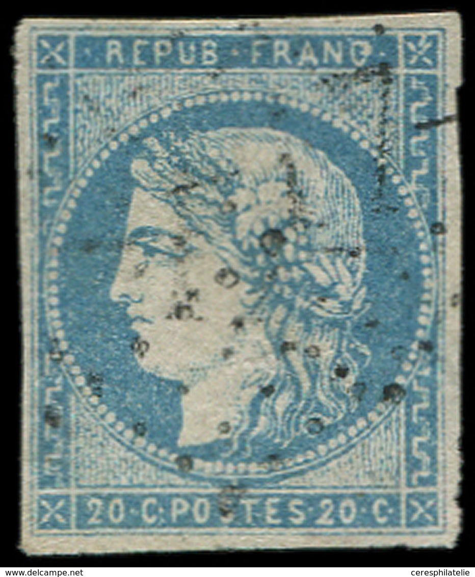 EMISSION DE BORDEAUX - 44A  20c. Bleu, T I, R I, Variété FRANO, Léger Défaut, Aspect TB, J - 1870 Emissione Di Bordeaux