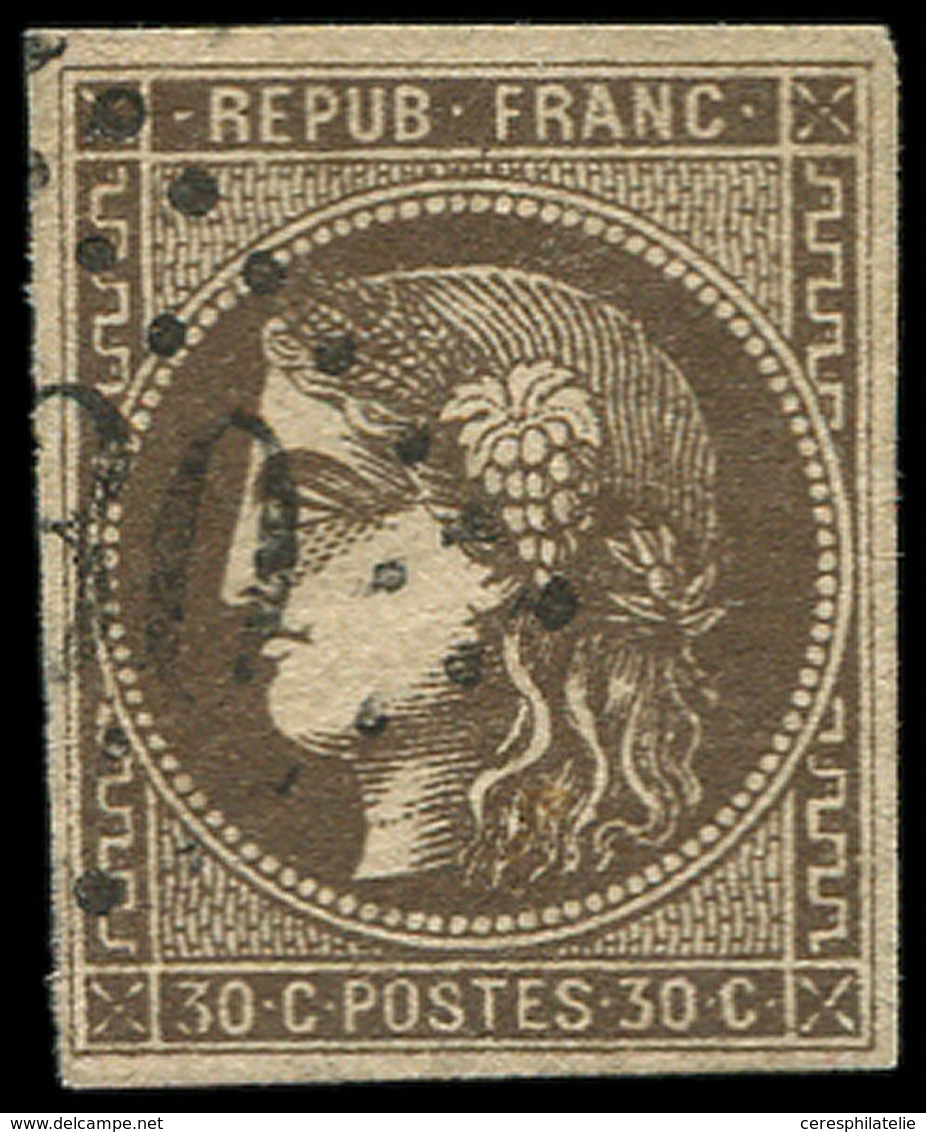 EMISSION DE BORDEAUX - 47   30c. Brun, Nuance Soutenue, Obl. GC, TB. S - 1870 Emissione Di Bordeaux
