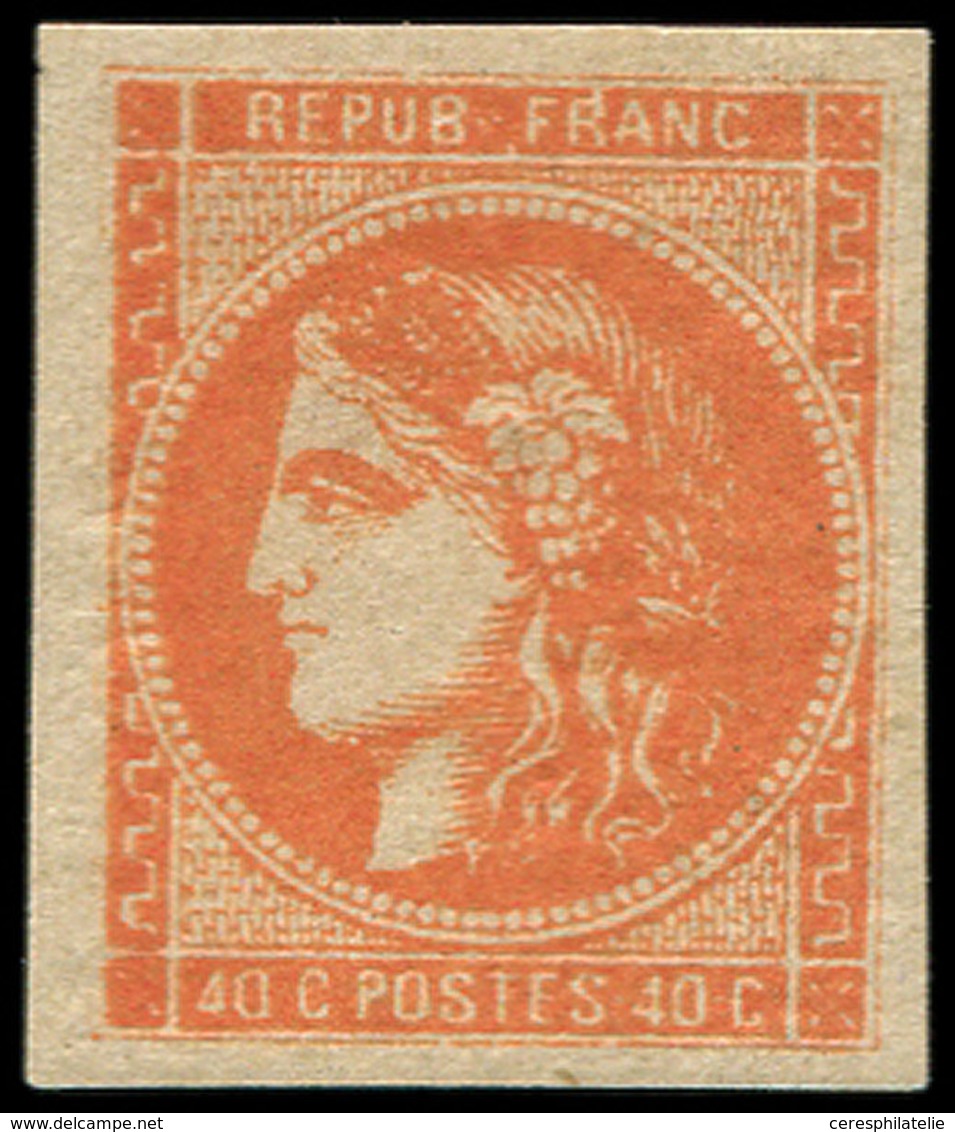 * EMISSION DE BORDEAUX - 48   40c. Orange, Belles Marges, TTB - 1870 Emissione Di Bordeaux