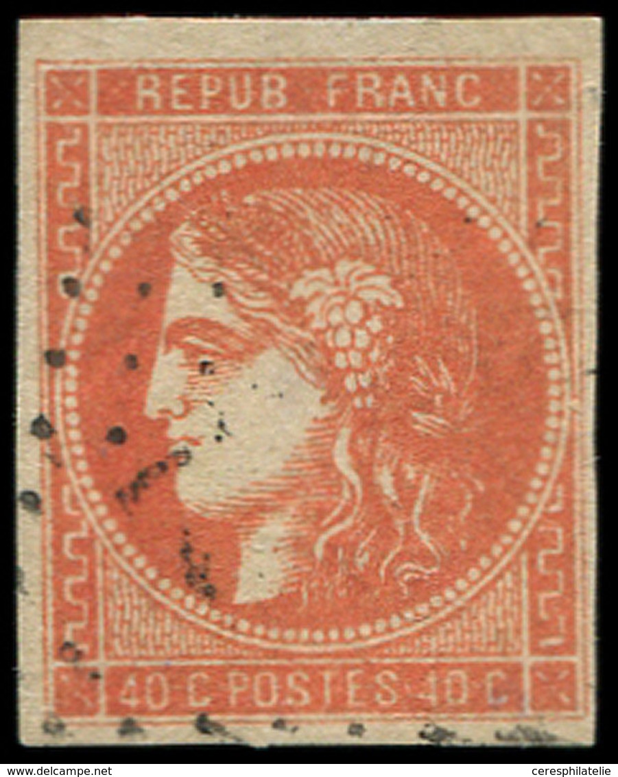 EMISSION DE BORDEAUX - 48d  40c. ROUGE SANG Clair, Obl. Légère, Très Jolie Nuance Certifiée Calves, TB - 1870 Emissione Di Bordeaux