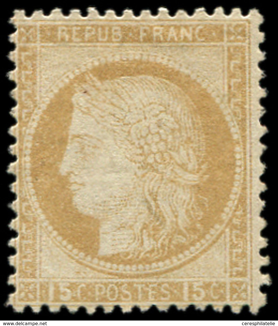 * CERES DENTELE - 55   15c. Bistre, Nuance Pâle, TB. C - 1871-1875 Cérès