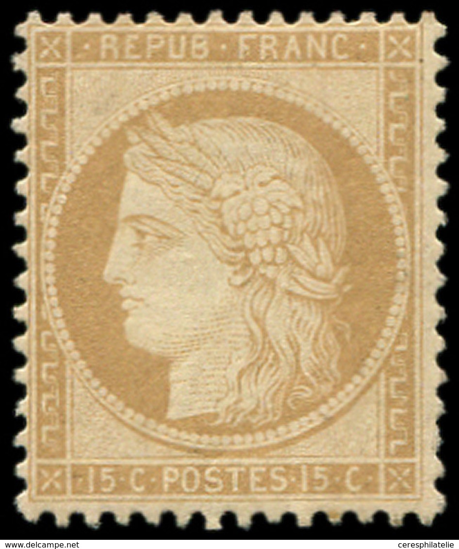 * CERES DENTELE - 59   15c. Bistre, Ch. Légère, TB - 1871-1875 Ceres