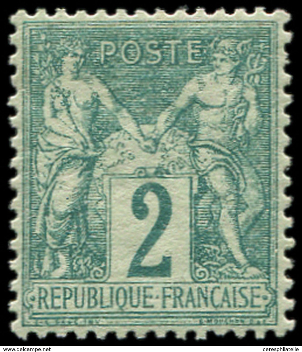 * TYPE SAGE - 62    2c. Vert, Bon Centrage, TTB - 1876-1878 Sage (Tipo I)