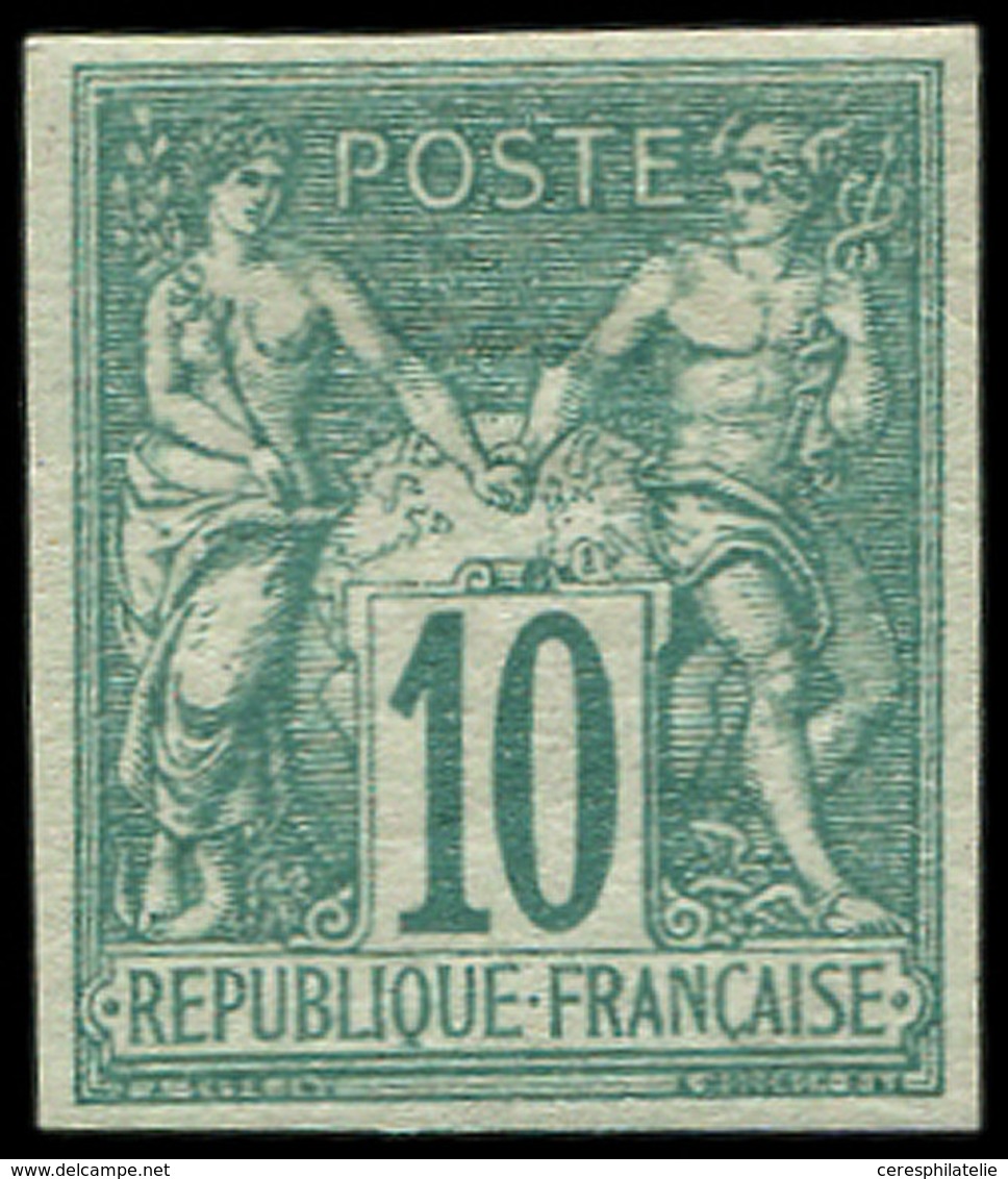 ** TYPE SAGE - 65a  10c. Vert, NON DENTELE, TB. Br - 1876-1878 Sage (Tipo I)