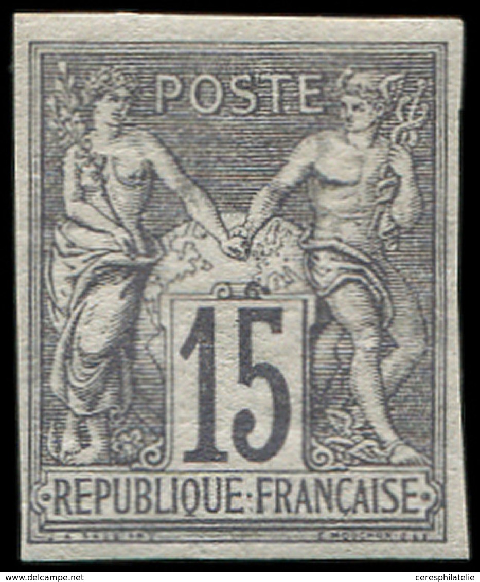 ** TYPE SAGE - 66a  15c. Gris, NON DENTELE, Frais Et TB. Br - 1876-1878 Sage (Tipo I)