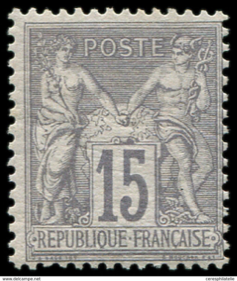 * TYPE SAGE - 77   15c. Gris, Ch. Très Légère, TB - 1876-1878 Sage (Tipo I)