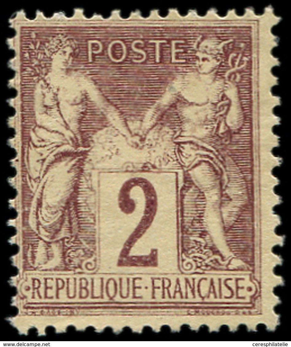 (*) TYPE SAGE - 85    2c. Brun Rouge, Tirage De L'Exposition De 1900, RR, TB, Certif. JF Brun - 1876-1878 Sage (Type I)