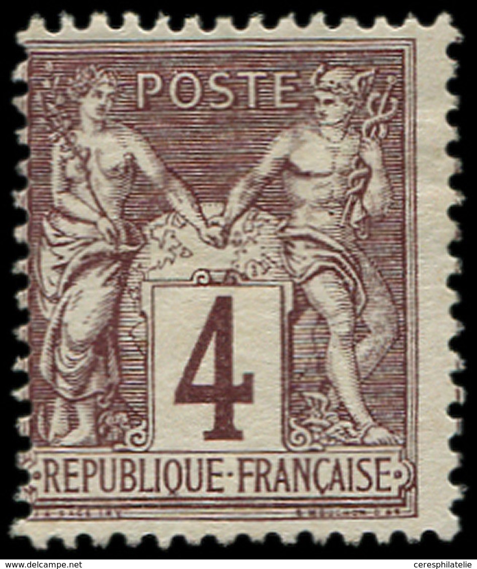 (*) TYPE SAGE - 88    4c. Lilas Brun, Tirage De L'Exposition De 1900, TB, RR, Certif. JF Brun - 1876-1878 Sage (Tipo I)