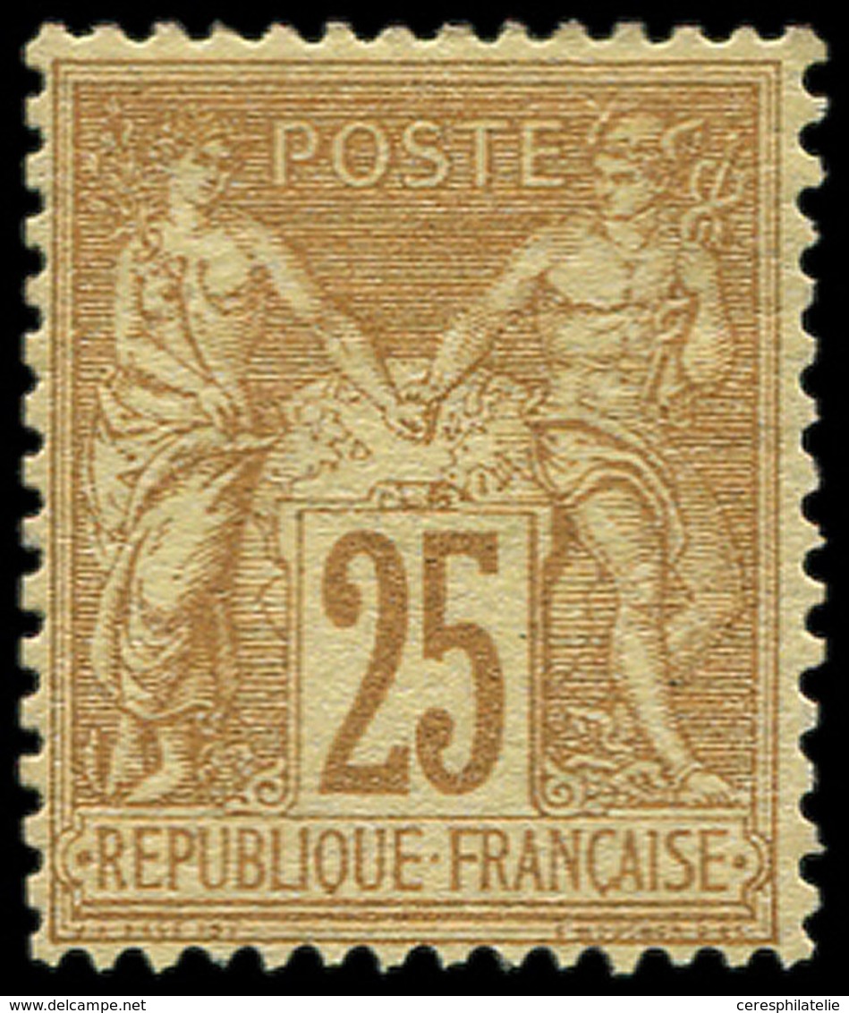 * TYPE SAGE - 92   25c. Bistre Sur Jaune, TB. J - 1876-1878 Sage (Type I)