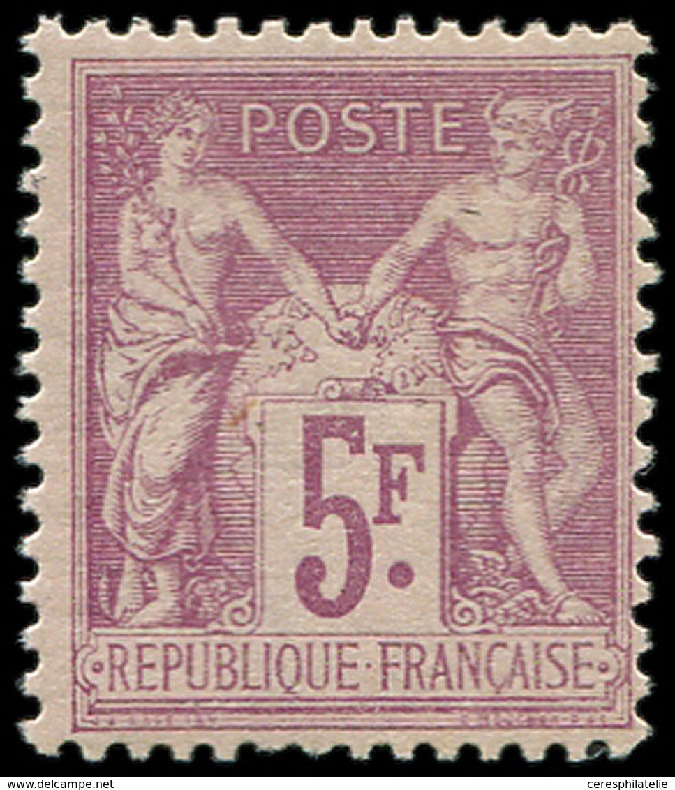 ** TYPE SAGE - 95a   5f. Lilas-rose Sur Lilas Pâle, 2 Dents écourtées, Sinon Frais, B/TB - 1876-1878 Sage (Tipo I)