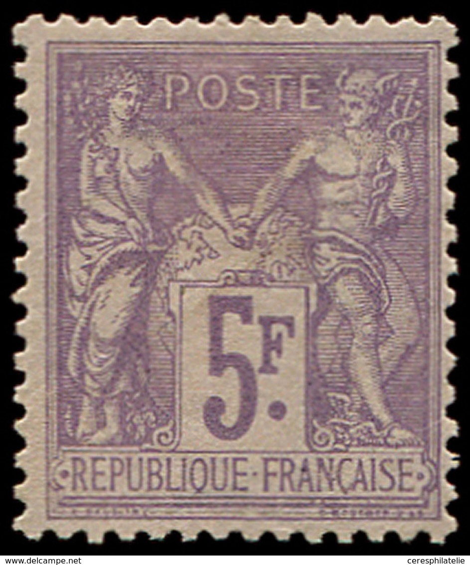 (*) TYPE SAGE - 95    5f. Violet Sur Lilas, Bon Centrage, TB - 1876-1878 Sage (Type I)