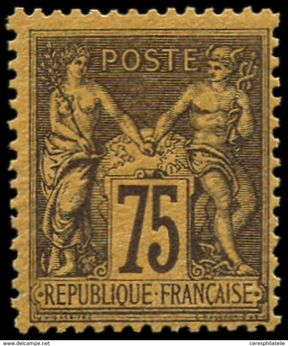** TYPE SAGE - 99   75c. Violet Sur Orange, Frais Et TB. C - 1876-1878 Sage (Tipo I)