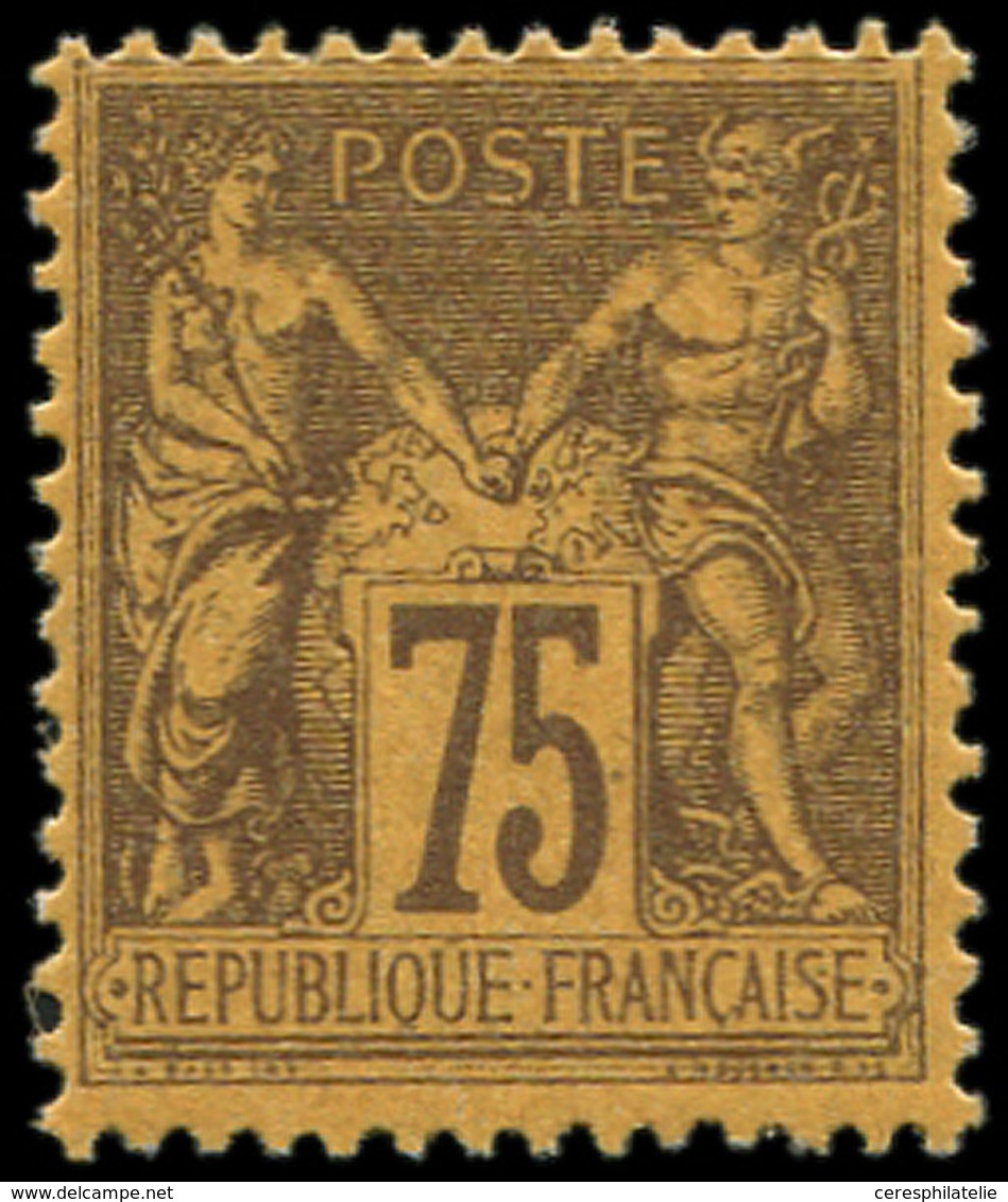 ** TYPE SAGE - 99a  75c. Violet Sur Jaune, Frais Et TTB - 1876-1878 Sage (Tipo I)